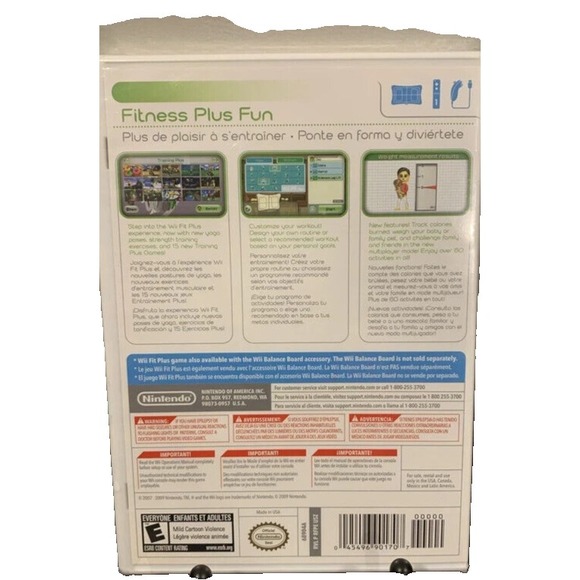 Wii Fit Plus (Wii, 2009) - Nintendo - Complete With Game And Case *TESTED* - Picture 2 of 2